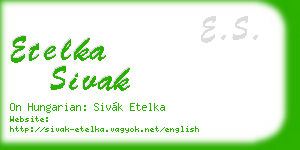 etelka sivak business card